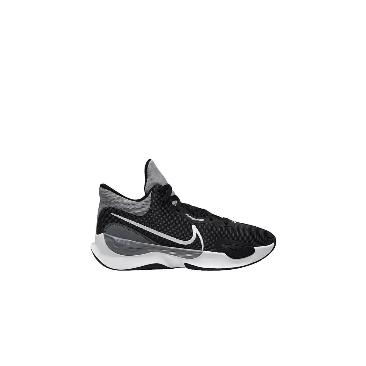 Nike Renew Elevate Iii Men`s Basketball Shoes Black White Gray 10 - Gray