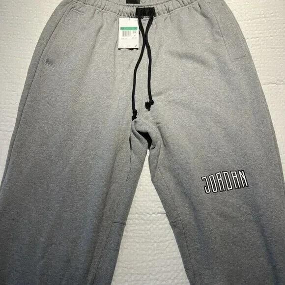 Nike Air Jordan Essentials S Fleece Joggers Gray Pants DV7726 010 Small