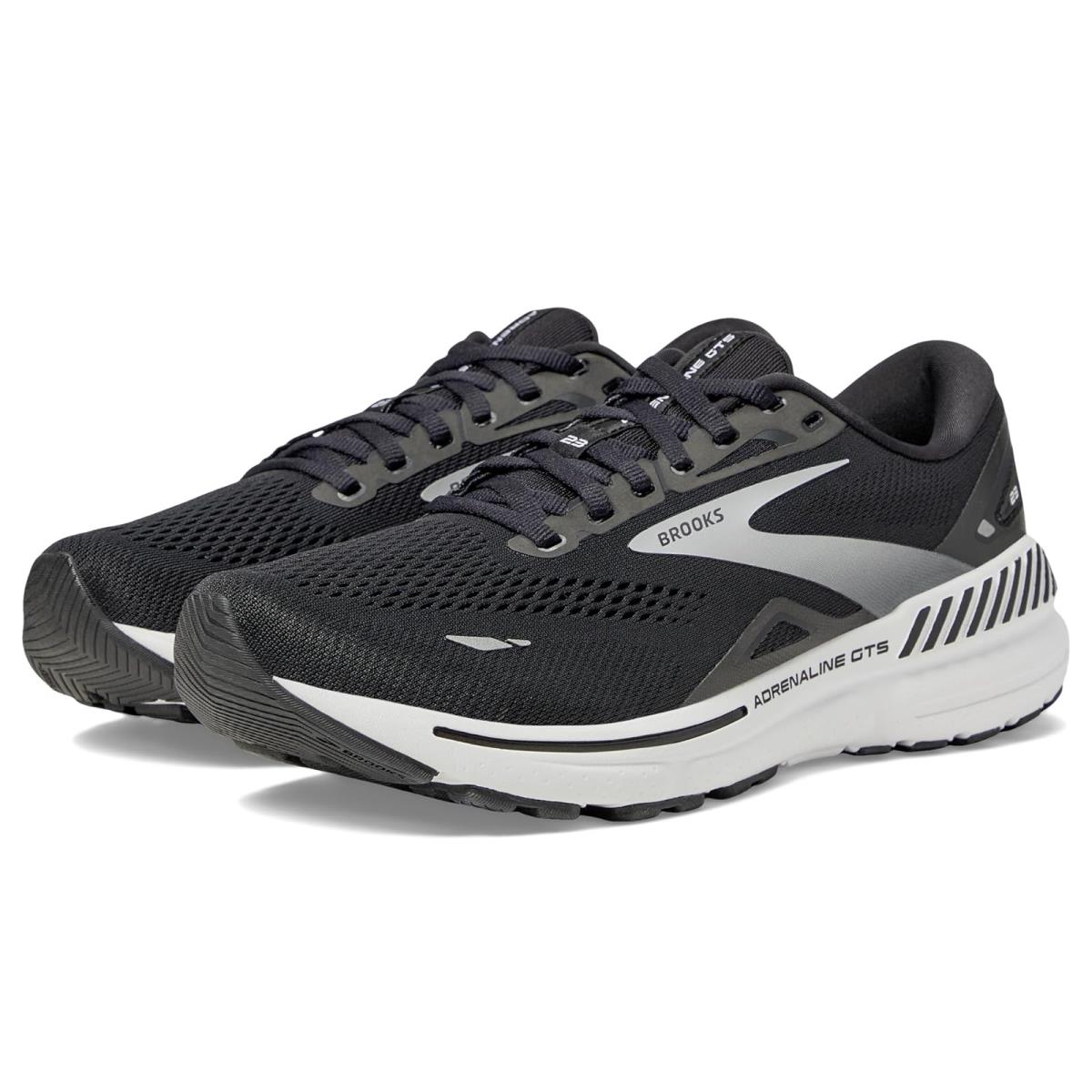 Man`s Sneakers Athletic Shoes Brooks Adrenaline Gts 23 Black/White/Silver