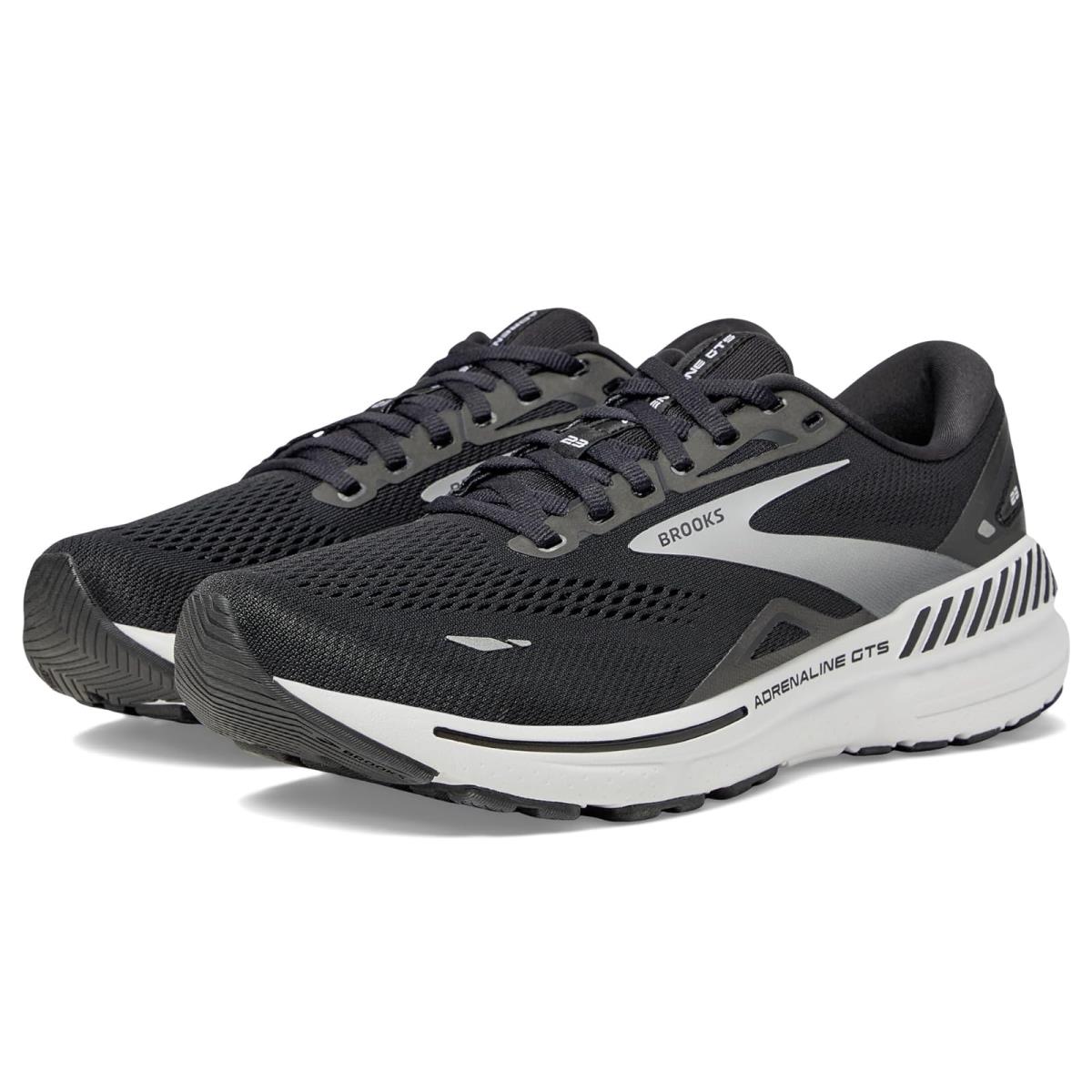 Man`s Sneakers Athletic Shoes Brooks Adrenaline Gts 23 Black/White/Silver