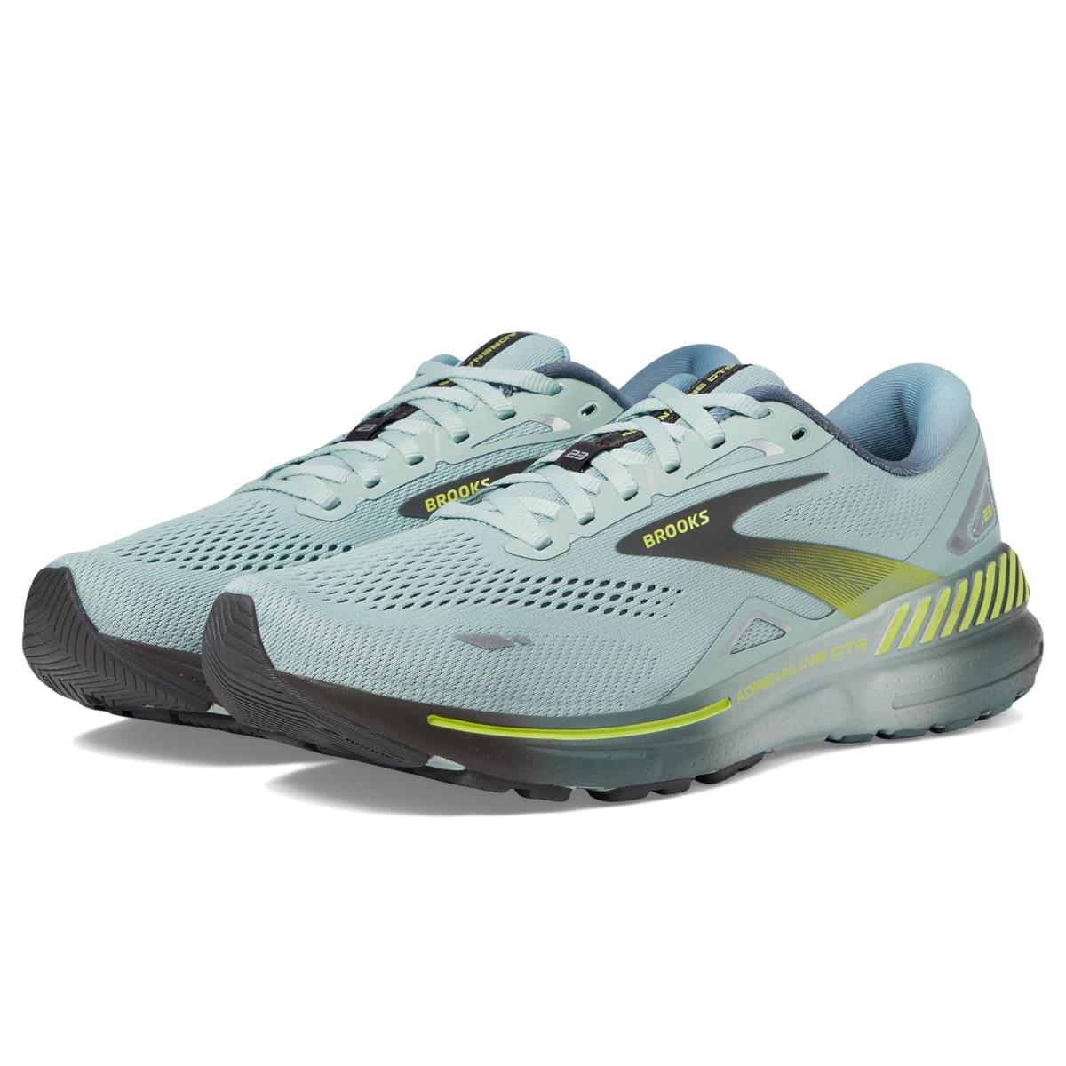 Man`s Sneakers Athletic Shoes Brooks Adrenaline Gts 23 Cloud Blue/Goblin Blue/Lime