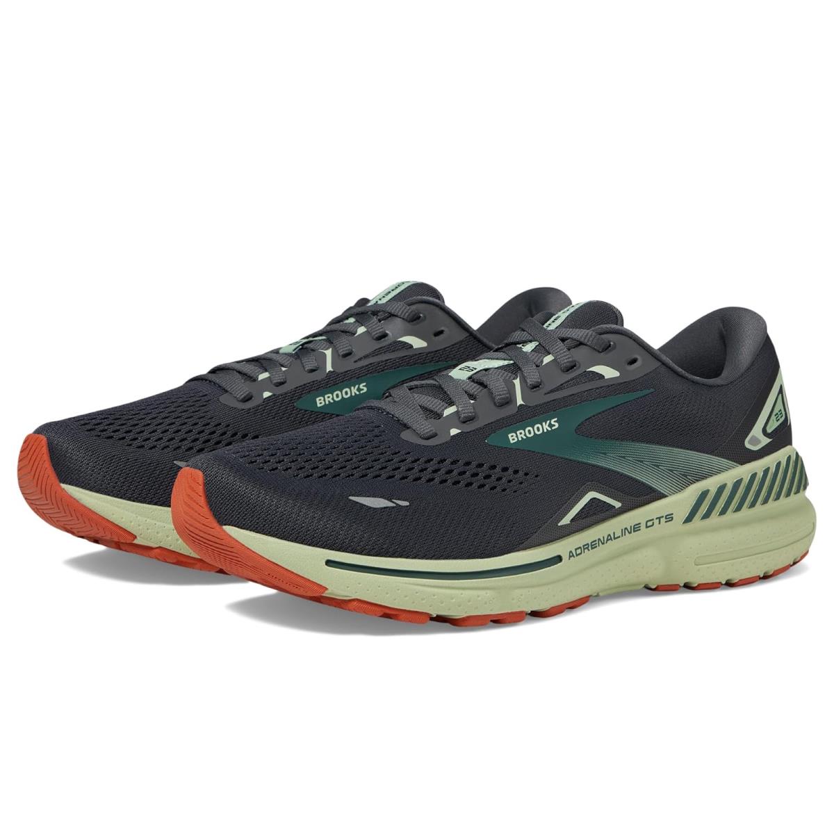 Man`s Sneakers Athletic Shoes Brooks Adrenaline Gts 23 Ebony/Smoke Green/Clay