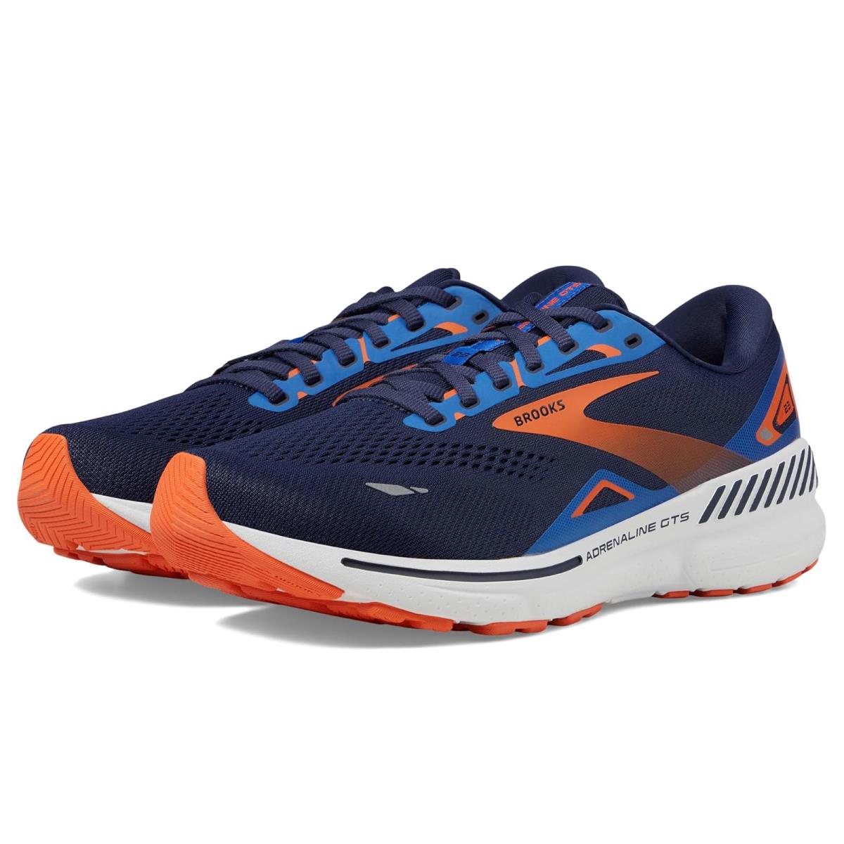 Man`s Sneakers Athletic Shoes Brooks Adrenaline Gts 23 Peacoat/Orange/Surf The Web