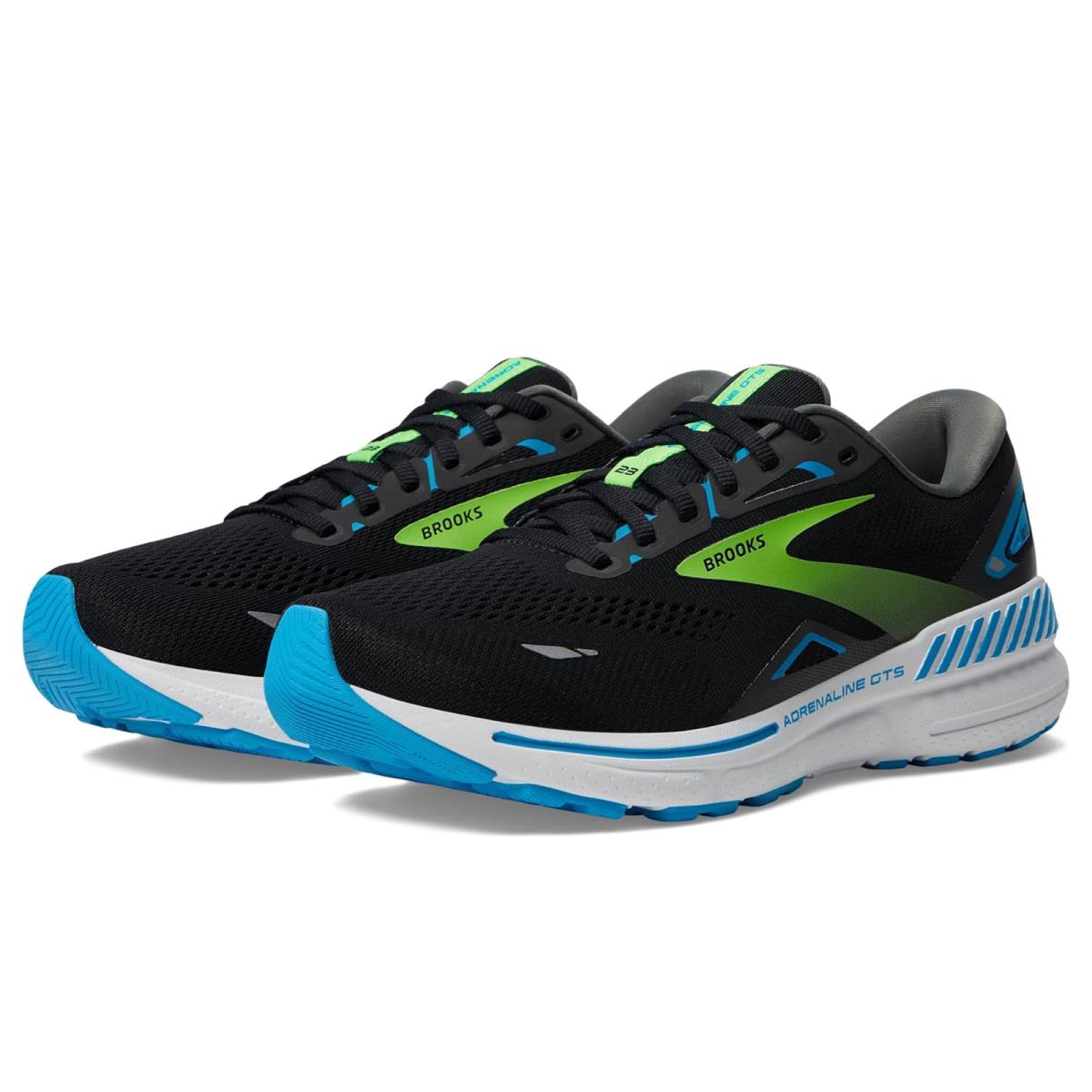 Man`s Sneakers Athletic Shoes Brooks Adrenaline Gts 23 Black/Hawaiian Ocean/Green