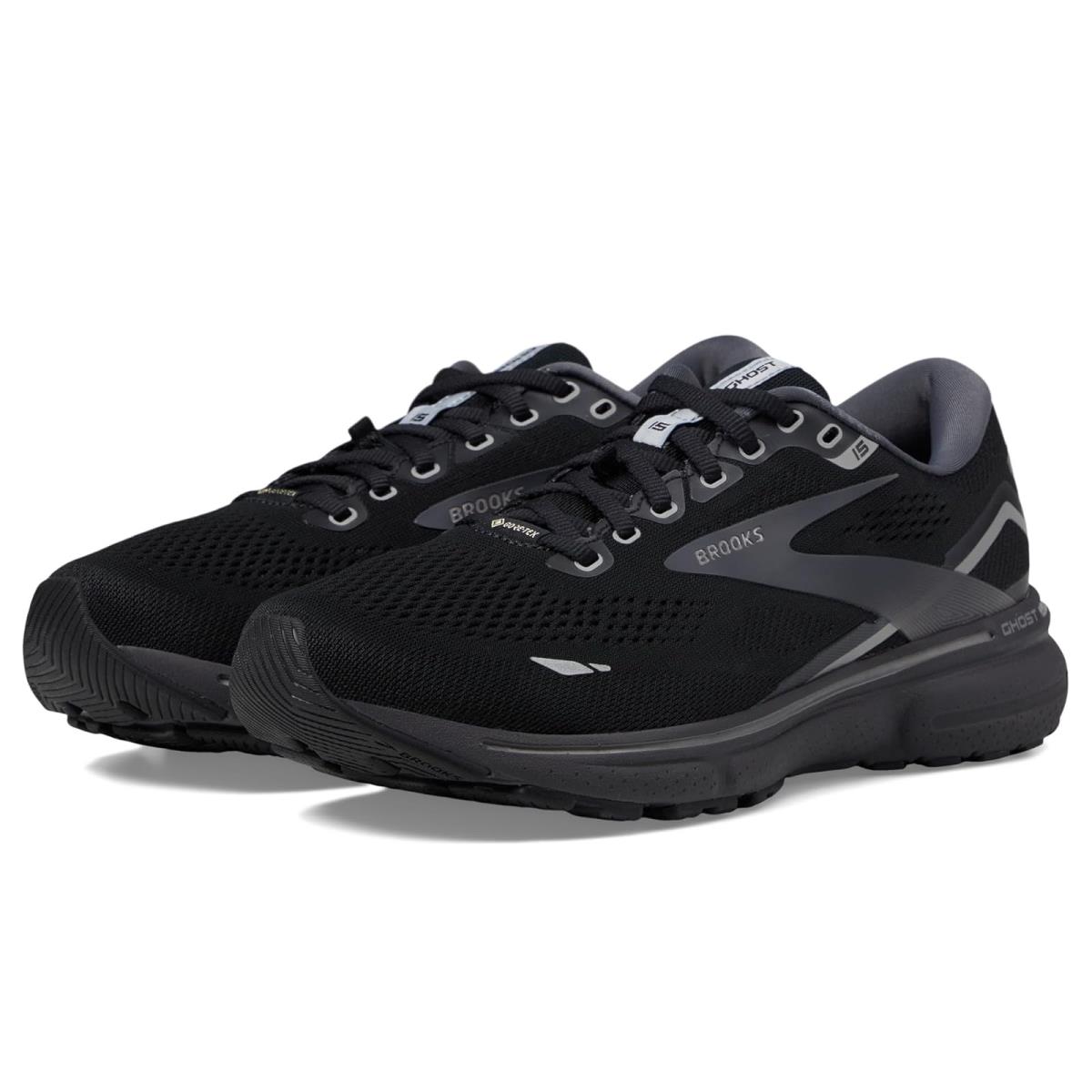 Man`s Sneakers Athletic Shoes Brooks Ghost 15 Gtx Black/Blackened Pearl/Alloy