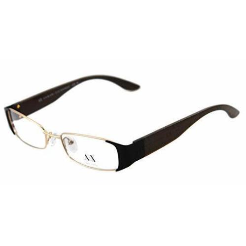 Armani Exchange AX231 D2D Gold Metal/brown Plastic Eyeglasses Frame 52-17-130 RX