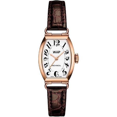 Tissot Heritage Mechanical White Dial Rose Gold Women`s Swiss Watch