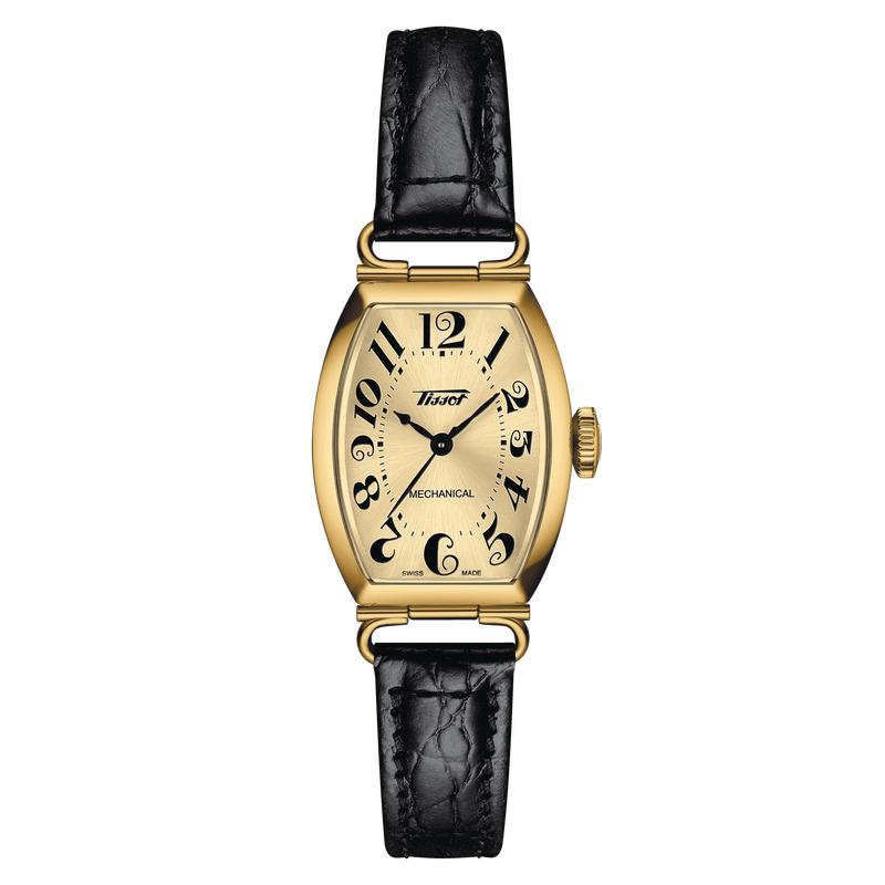 Tissot Heritage Mechanical Gold Dial Women`s Swiss Watch T128.161.36.262.00