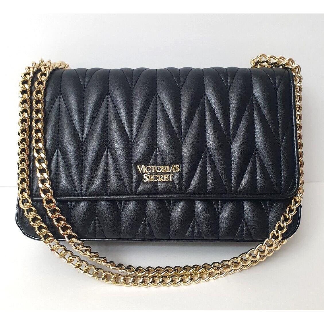 Victoria`s Secret Chevron Quilt Bond Street Black Shoulder Bag - Victoria's  Secret bag 