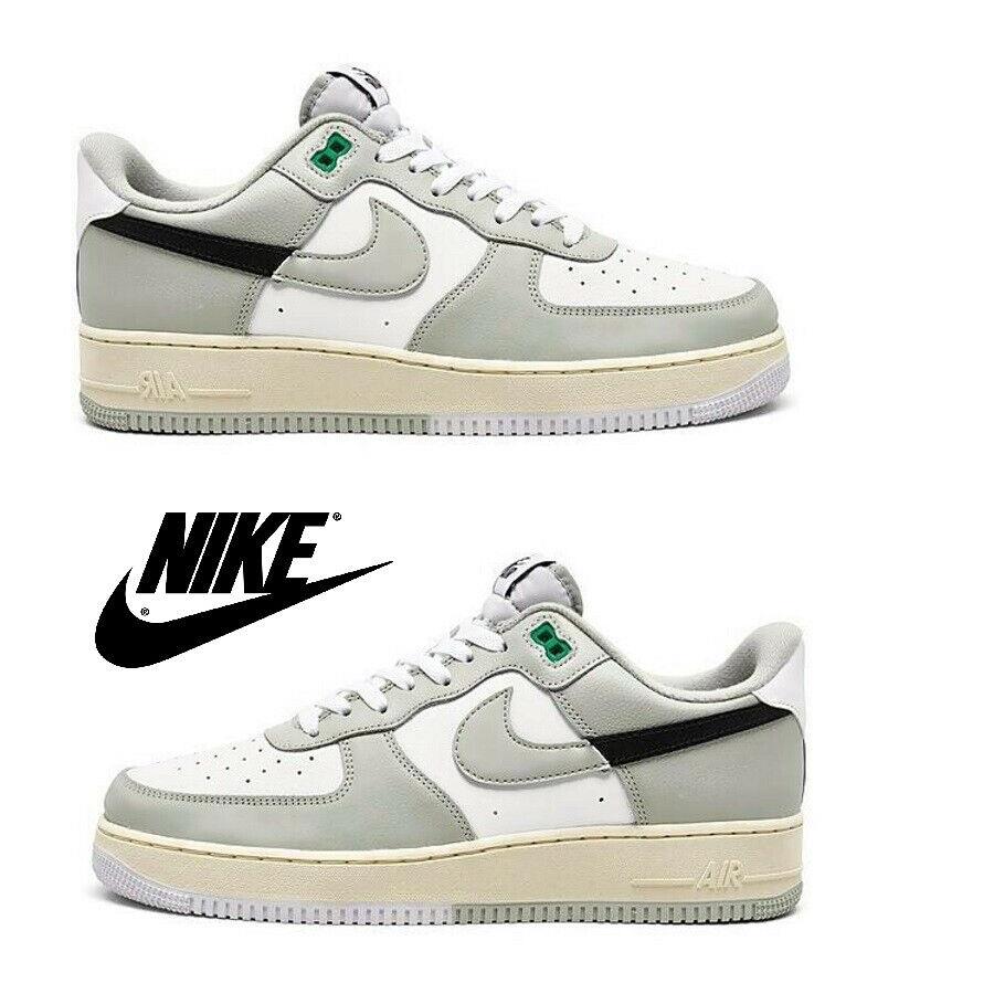 Nike Air Force 1 `07 LV8 Split Men`s Casual Shoes Athletic Sneakers Low Top - Gray , Light Silver/Black/Light Silver/White Manufacturer