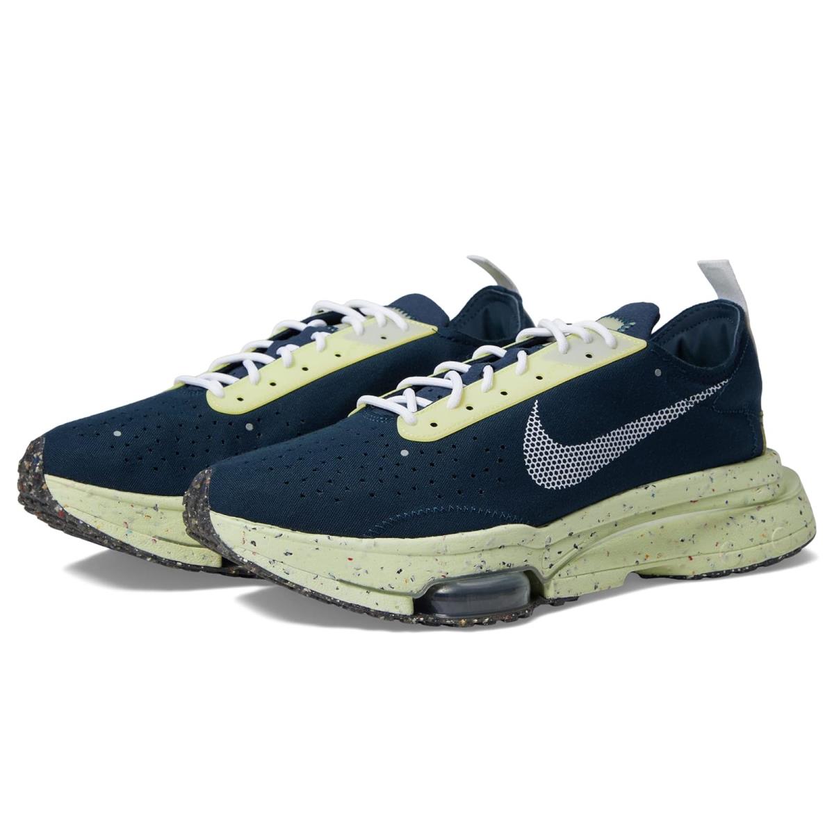 Man`s Sneakers Athletic Shoes Nike Air Zoom-type Crater - Armory Navy/White/Lime Ice