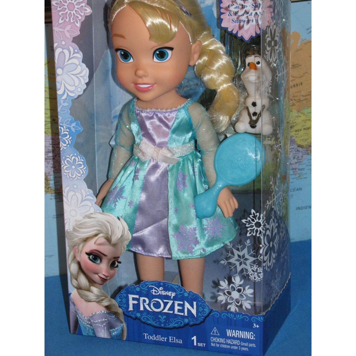 Disney Frozen Princess Toddler Elsa Doll Set Includes Olaf The Silly Snowman