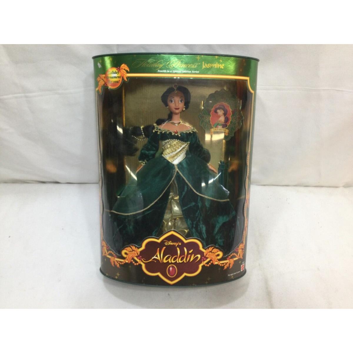 1999 Mattel Disney Aladdin Holiday Princess Jasmine Barbie Doll Boxed