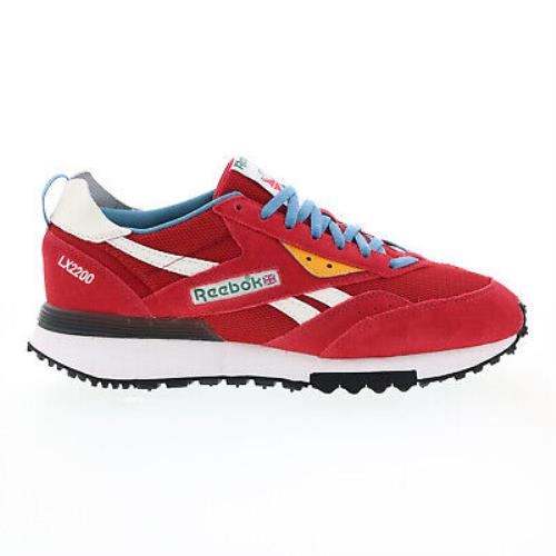 Reebok LX2200 GY9763 Mens Red Suede Lace Up Lifestyle Sneakers Shoes