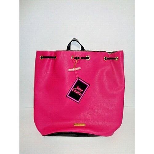 Juicy Couture Large Pink Drawstring Backpack