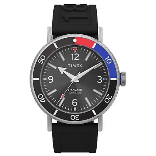 Timex Standard Diver 43mm Black Watch - Black