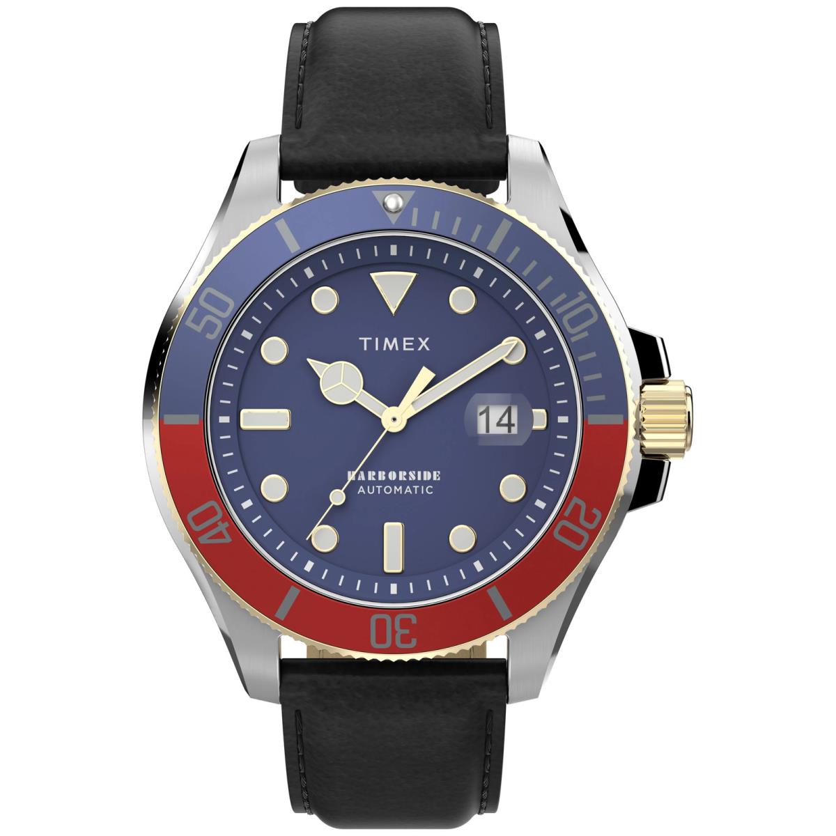 Timex Harborside Coast Automatic 43mm Blue Watch