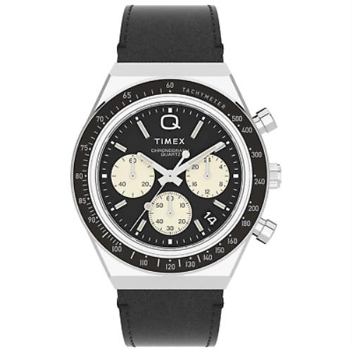 Timex Q Chronograph 40mm Black Watch - Black