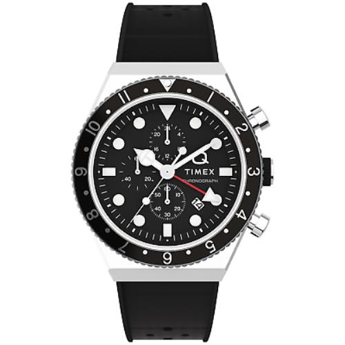 Timex Q Gmt Chronograph 40mm Black Watch
