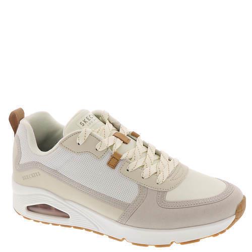 Mens Skechers Street Uno-layover Off White Leather Shoes
