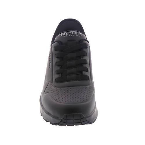 Mens Skechers Street Slip-ins: Uno Black Leather Shoes
