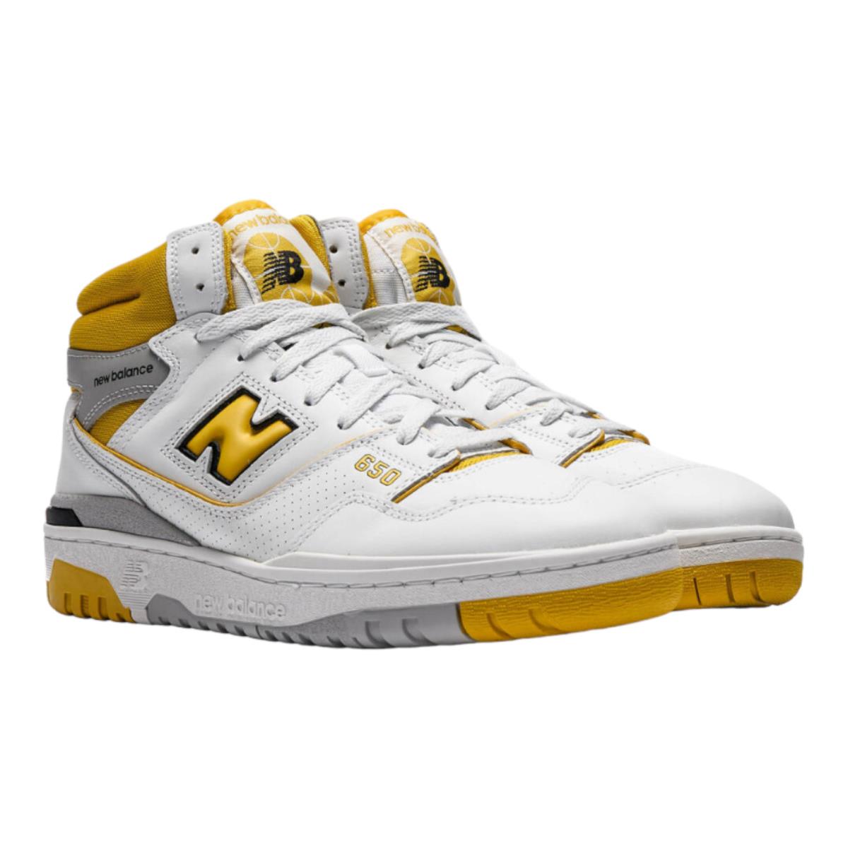 New Balance High Top Sneakers Shoes BB650RCG White Honeycomb Yellow Men`s 11