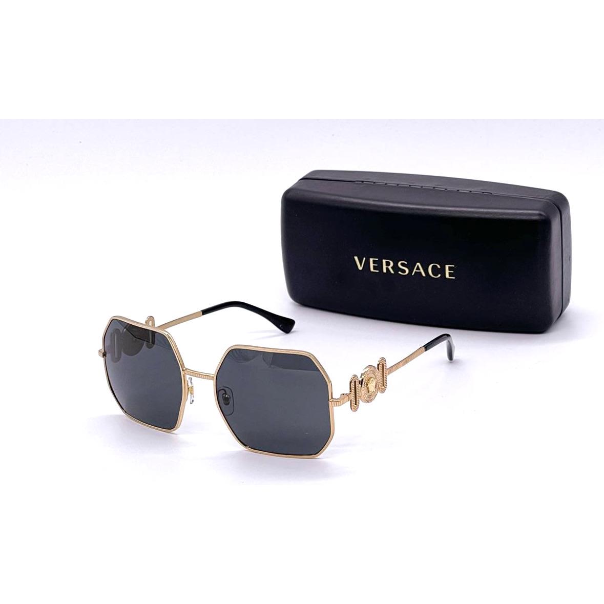 Versace VE2248 100287 Gold/dark Grey Lenses 58mm Sunglasses