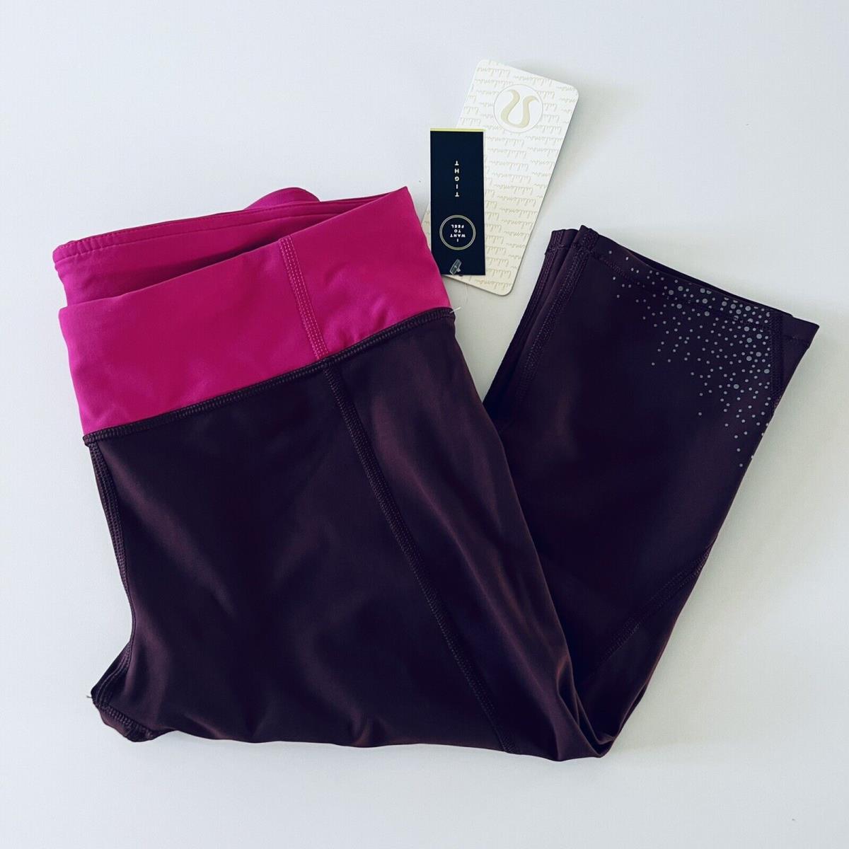 Lululemon Tight Stuff Crop - Bordeaux Drama / Raspberry - lulu