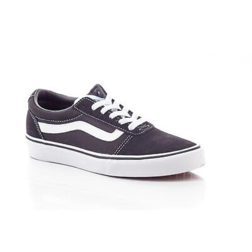 Vans Ward Suede/canvas Sneaker Shoes Women`s Size 8.5M Black/white