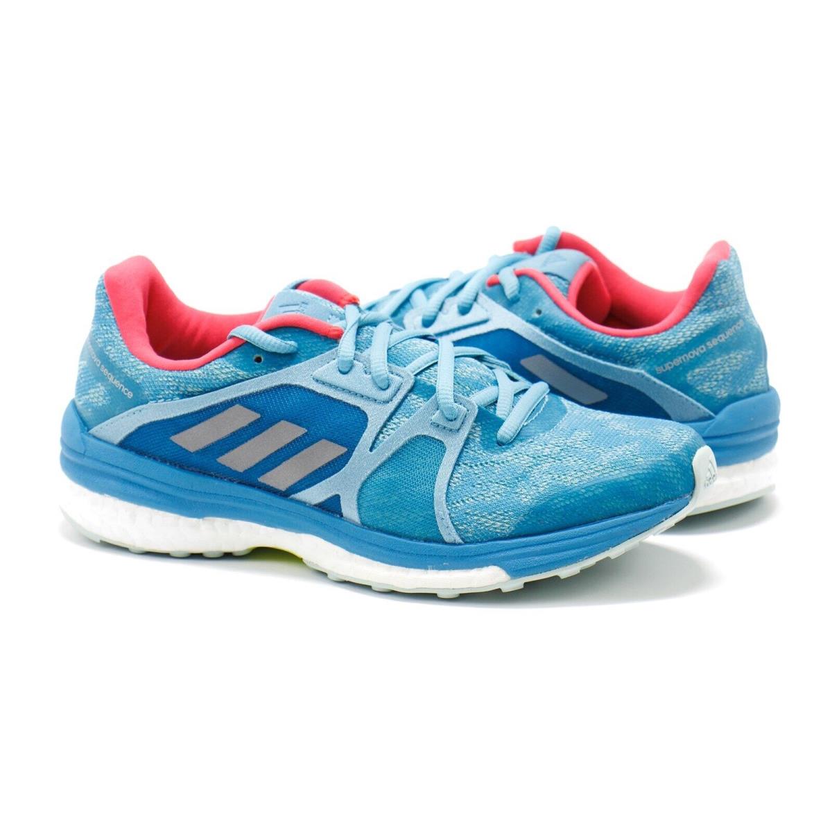 Women Adidas Size 5 Running Shoes Supernova Sequence 9 Sneaker - Blue