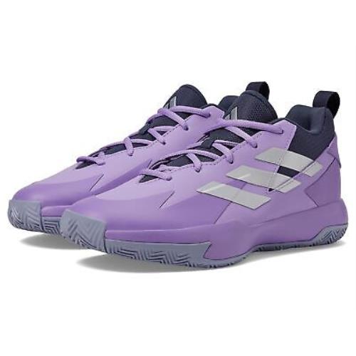 Girl`s Sneakers Athletic Shoes Adidas Kids Cross Em Up Select Big Kid - Violet Fusion/Silver Metallic/Shadow Navy