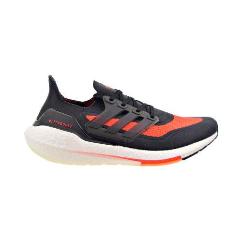 Adidas Ultraboost 21 Men`s Running Shoes Carbon-core Black-solar Red FZ2559 - Carbon-Core Black-Solar Red