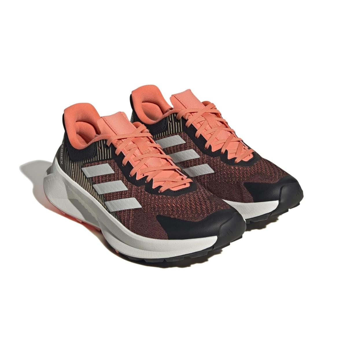 Woman`s Sneakers Athletic Shoes Adidas Outdoor Terrex Soulstride Flow Black/Crystal White/Coral Fusion
