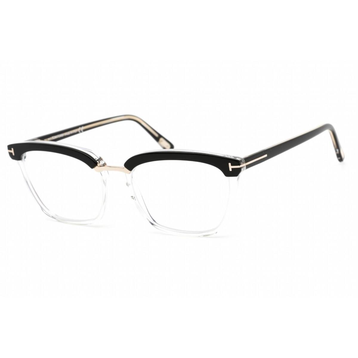 Tom Ford Women`s Eyeglasses Shiny Black Plastic Square Shape Frame FT5550-B 005