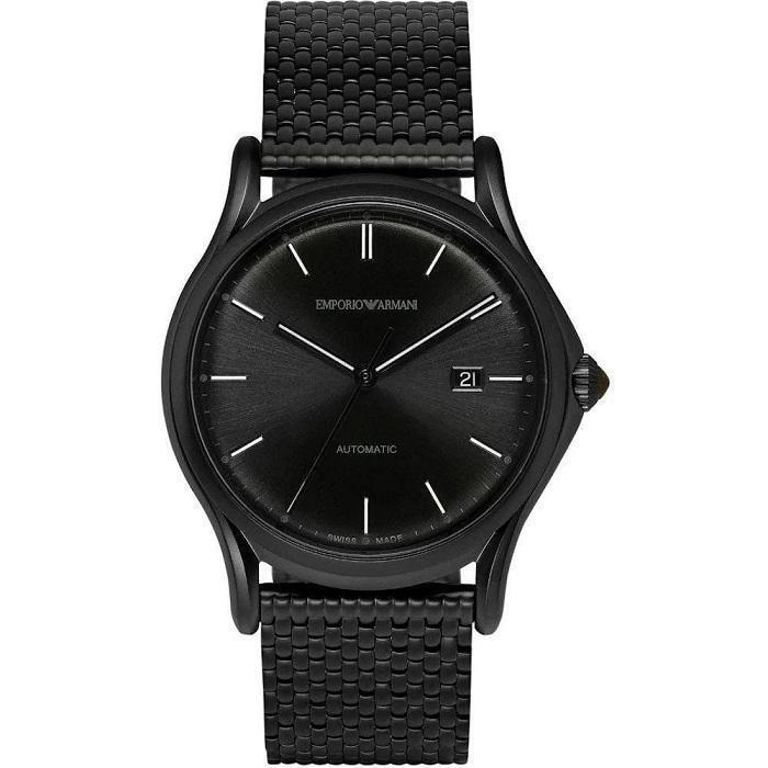 Emporio Armani Men s Automatic Black Mesh Bracelet Watch - ARS3014