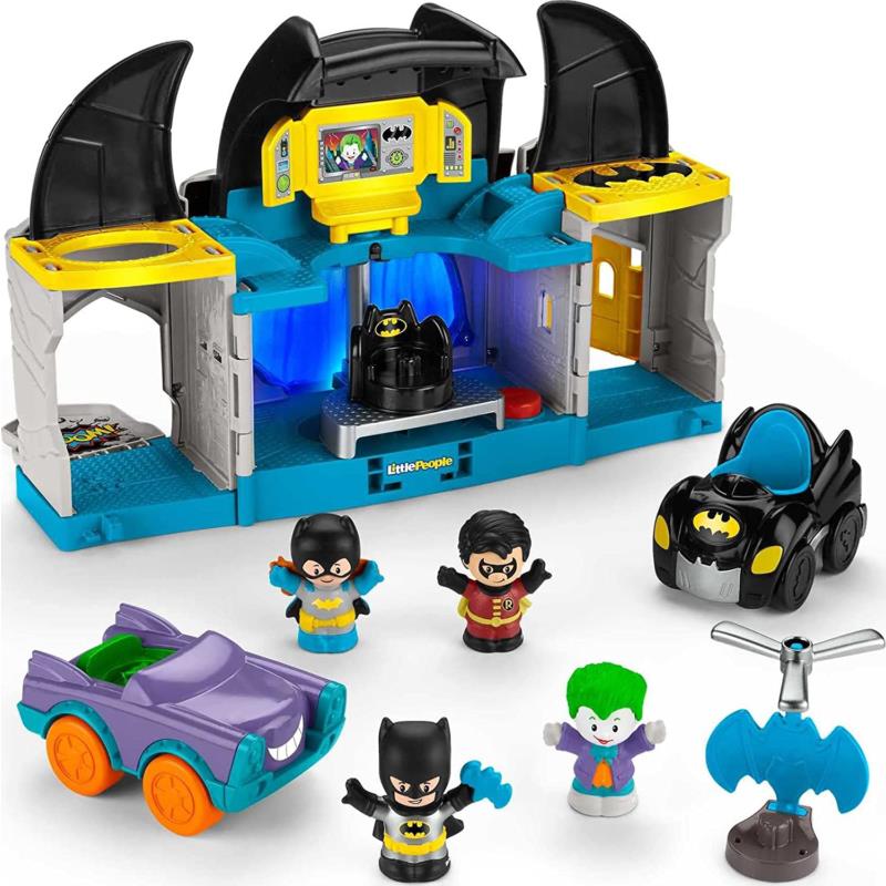 Fisher-price DC Super Friends Batman Toy Deluxe Batcave Playset Lights Sounds
