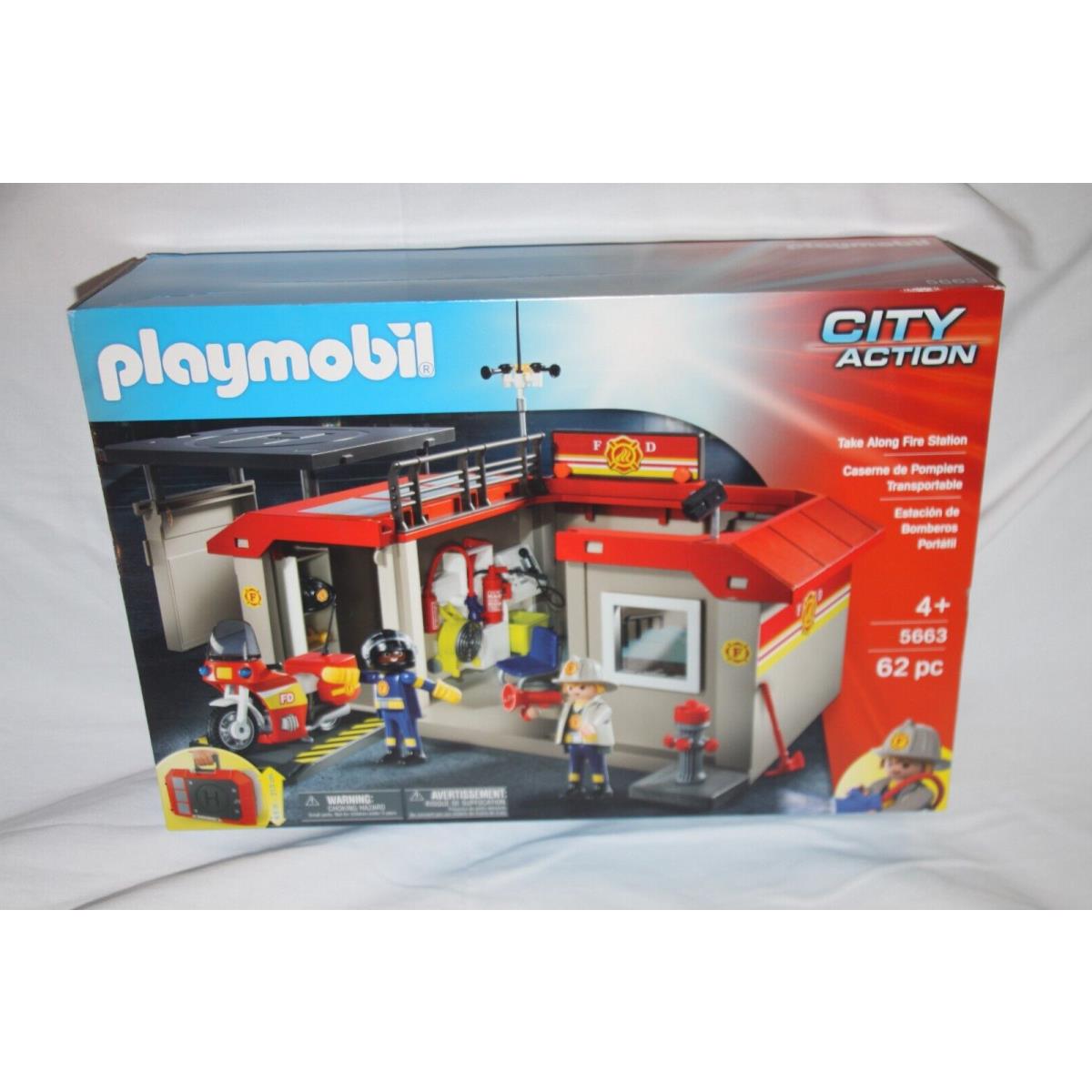Playmobil 5663 City Action Take Along Fire Station Motorcycle 2015