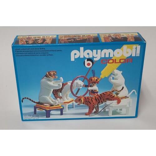 Tiger Trainer Act - Playmobil Color 3646 - Box Has Wear