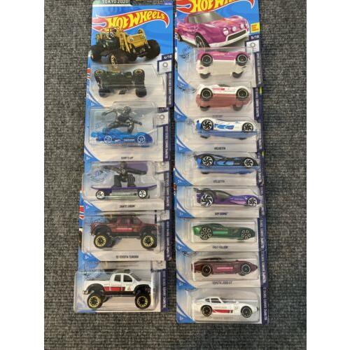 Hot Wheels Tokyo 2020 13 Car Set Including Both Toyota 2000 Gt and Both Tundras