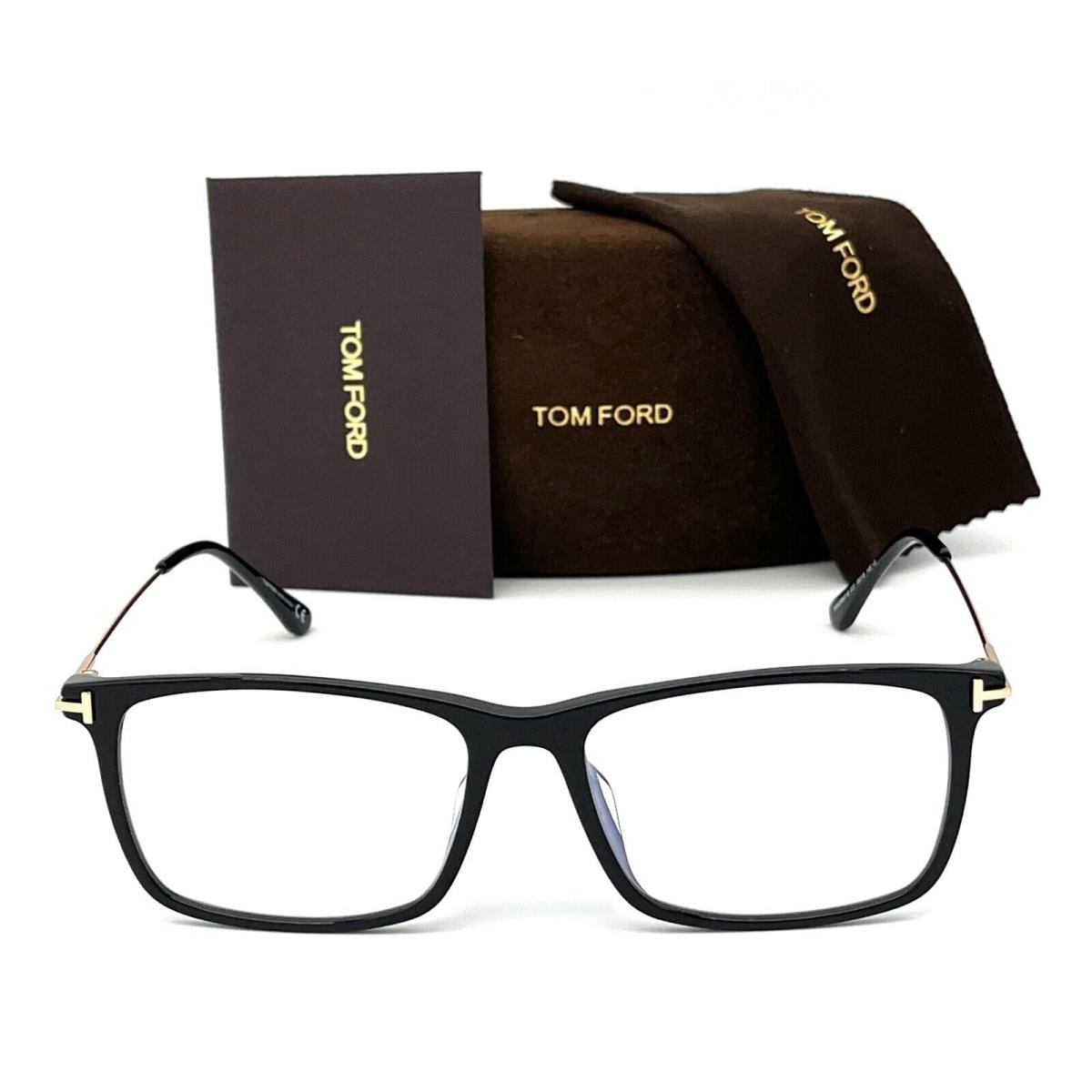 Tom Ford FT5758 001 Shiny Black / Demo Lens 56mm Eyeglasses TF5758