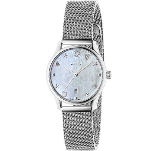 Gucci YA126583 Women`s G-timeless Mother of Pearl Quartz Watch