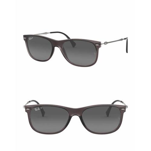 Ray-ban 55mm Square Transparent Grey Sunglasses/ 0RB4318