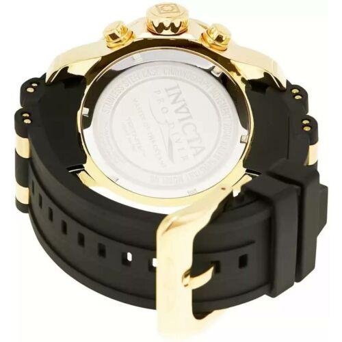 Invicta watch  - Champagne , Champagne Dial, Yellow/gold, Black Band