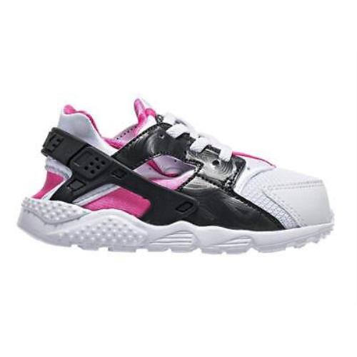 Nike Toddlers Huarache Run Running Shoes 10 - Wolf Grey/Black/Pink Flash