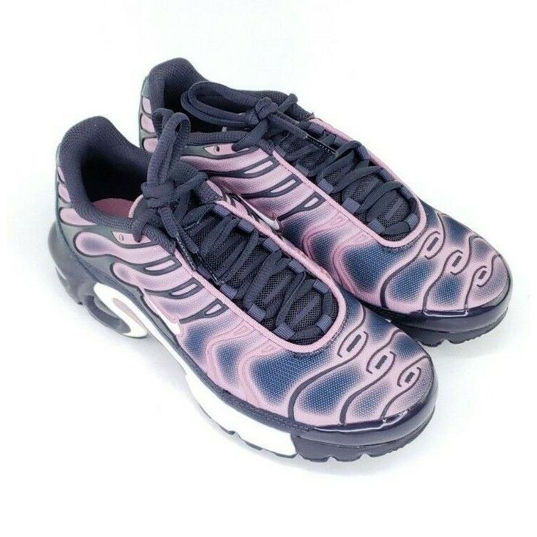 Nike Air Max + Plus GS Size 4.5Y/6 Womens Gridiron Grey Purple Shoes 718071 006