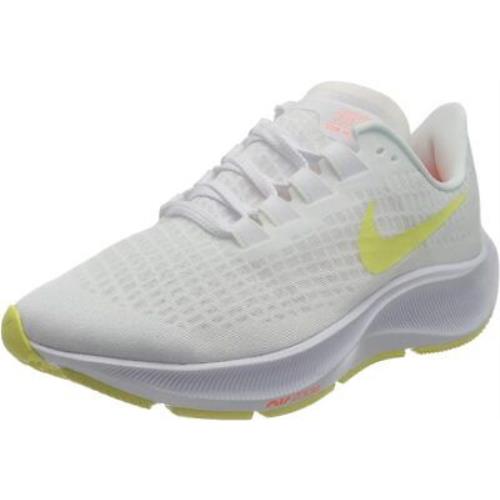 Nike Women`s Air Zoom Pegasus 37 Running Shoes White/zitron 10.5 B Medium US