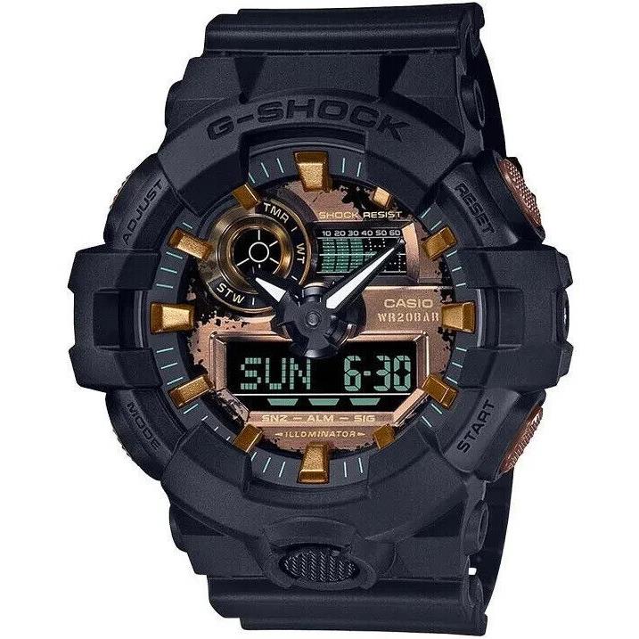 Casio G-shock Rusted Iron Dial Analog-digital Men`s Watch GA700RC-1A