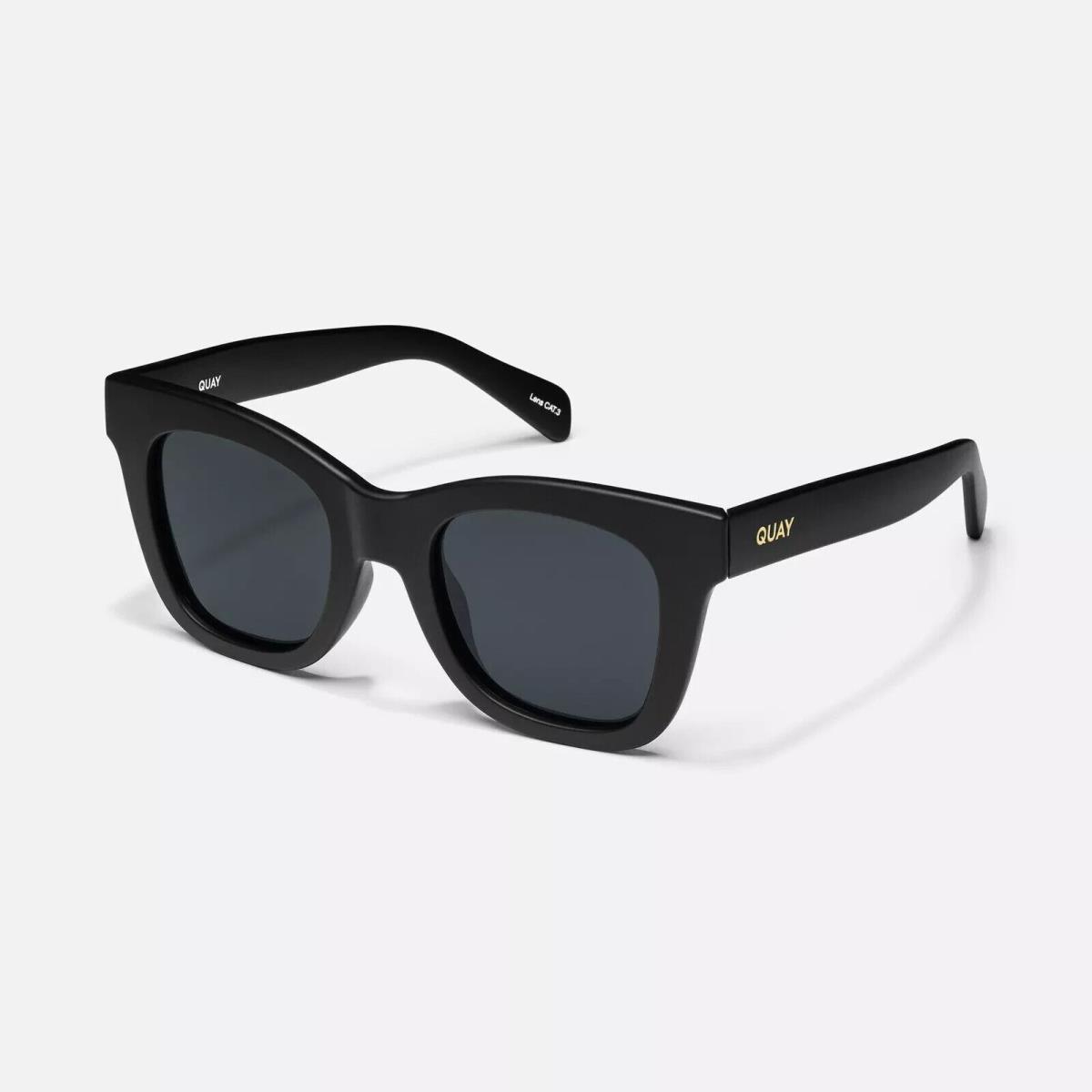 Quay Australia After Hours Polarized Black Square Sunglasses Cat Eyes