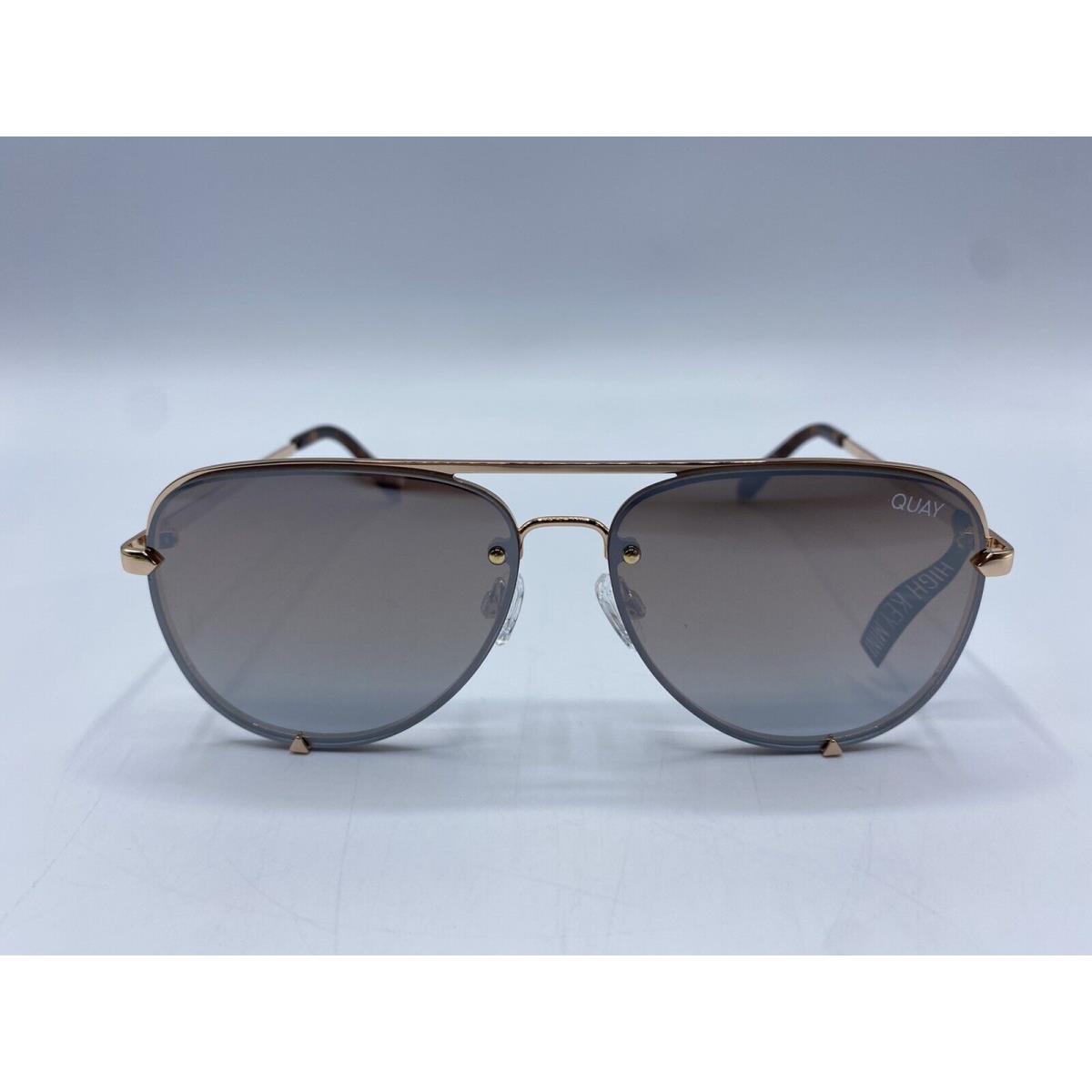 Quay Australia Rose Gold / Brown Lens High Key Mini Sunnies Sunglasses 53884