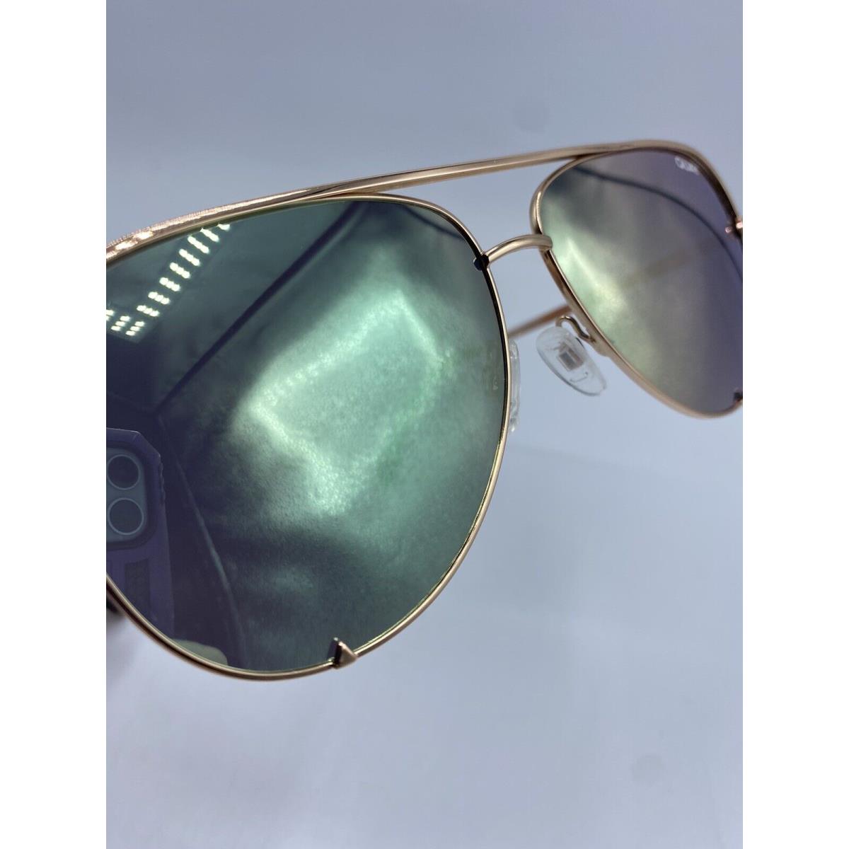 Throwback Quay High Key Gold Rose/mint Polarized Aviator Sunglasses Mirror Rare